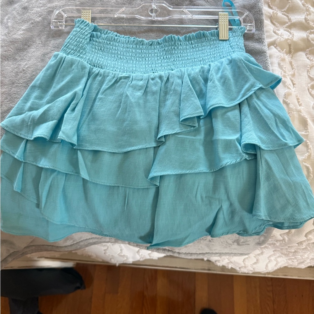Blue Ruffled Women's Skirt